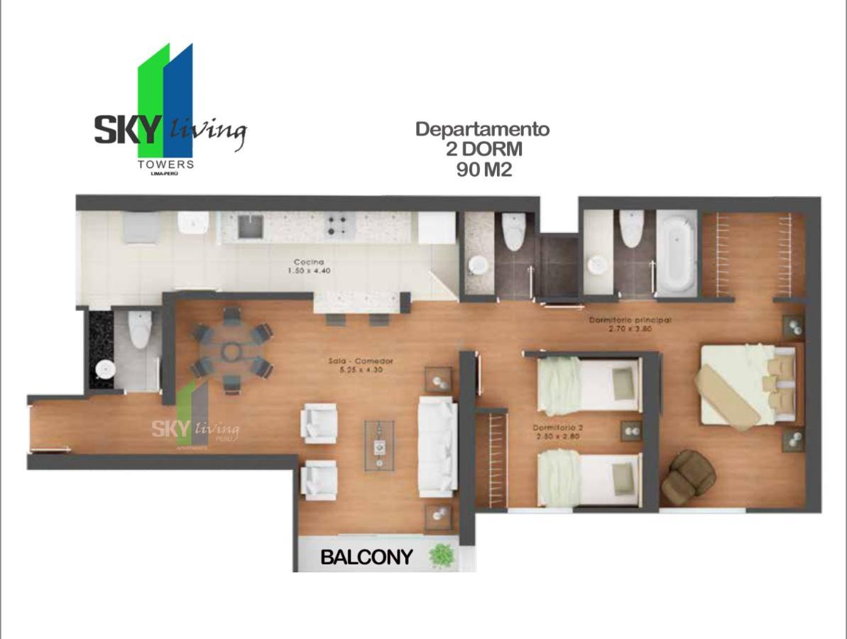 Skyliving Towers Apartments - Peru Лима Экстерьер фото