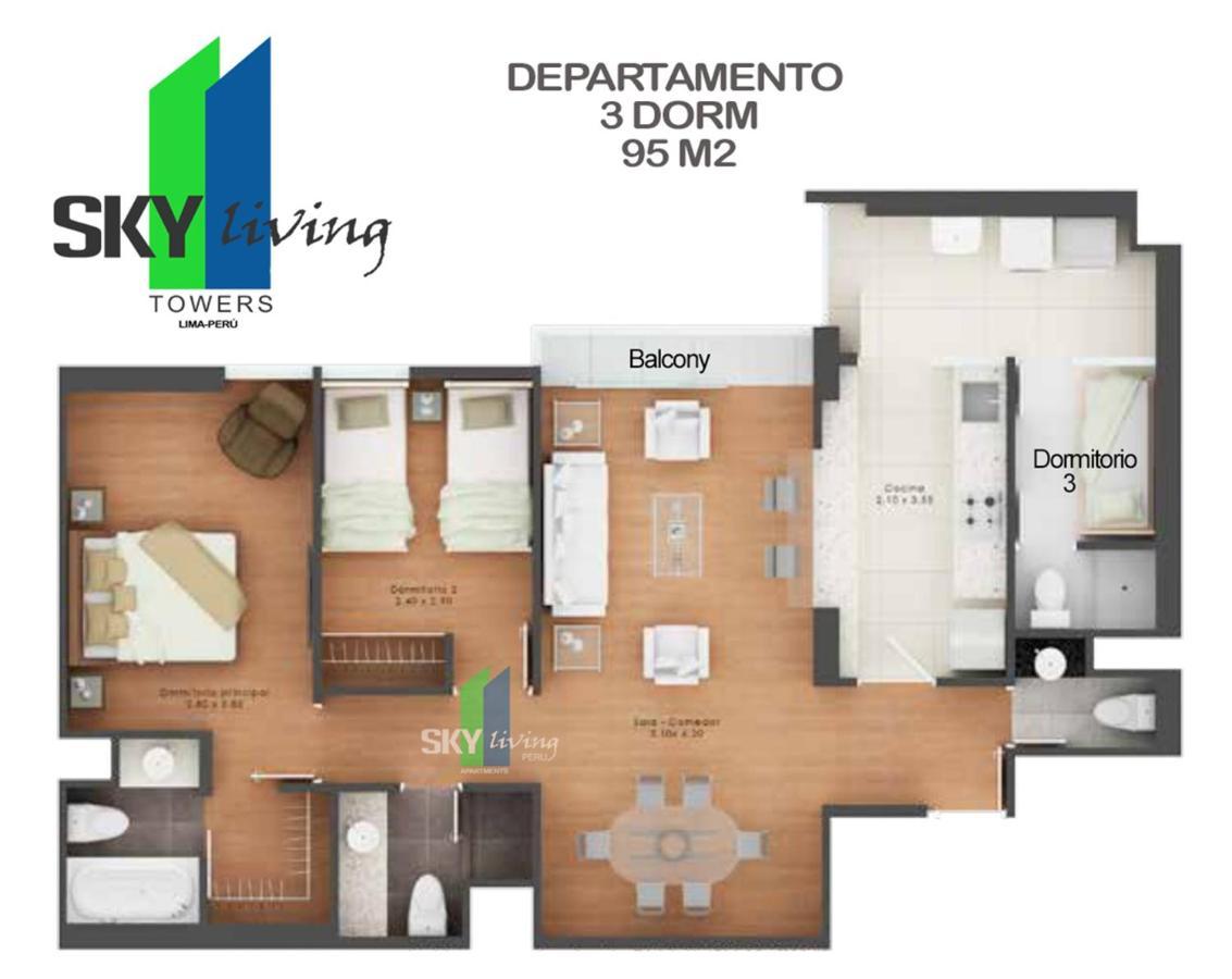 Skyliving Towers Apartments - Peru Лима Экстерьер фото